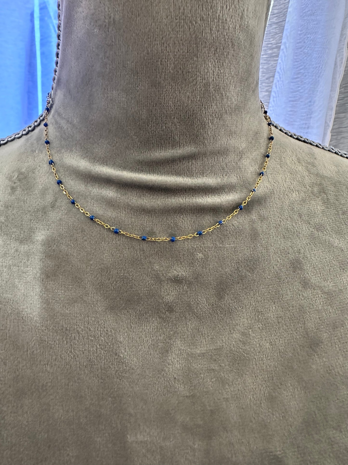 COLLIER PERLE COULEUR