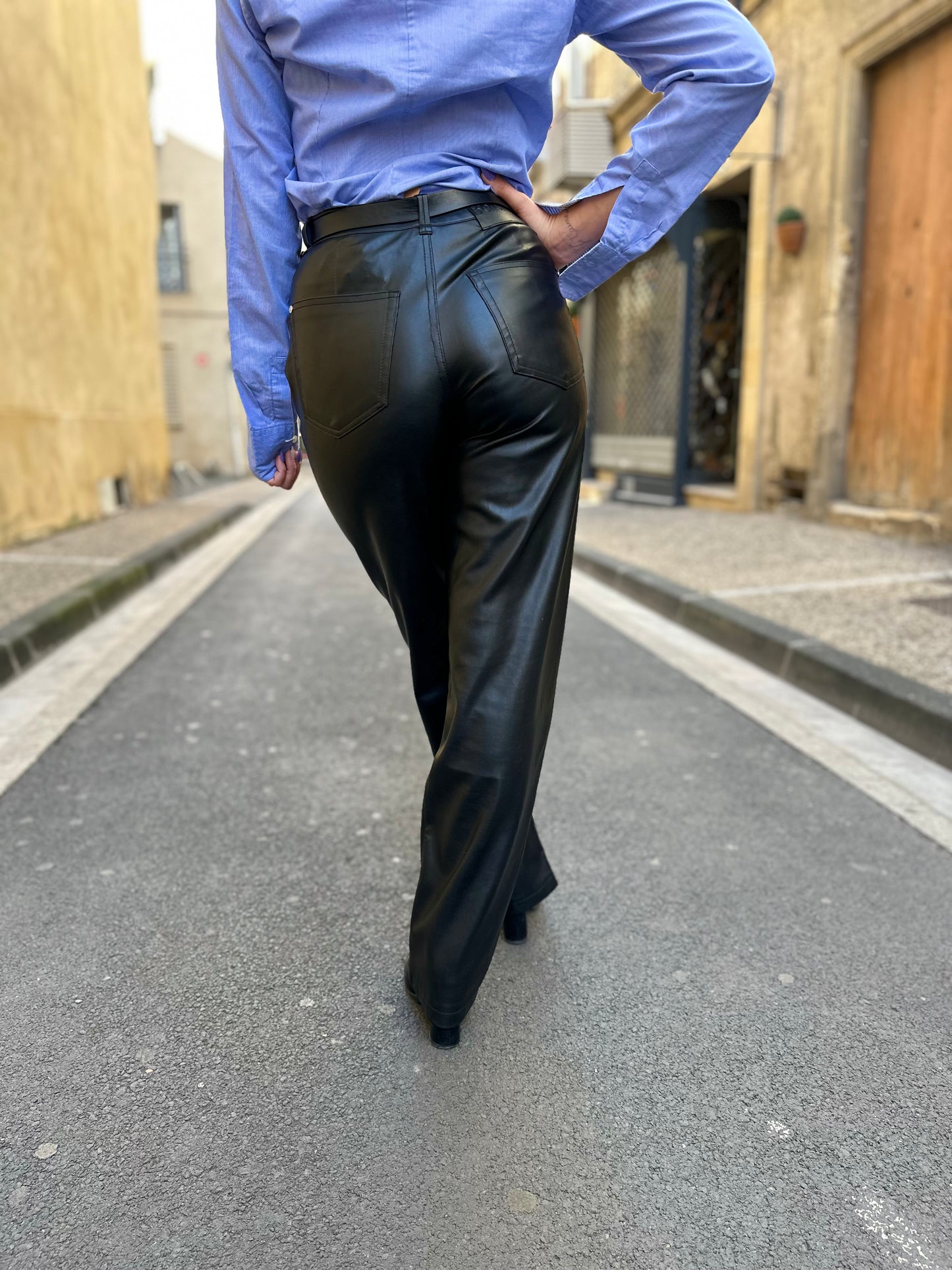 PANTALON SIMILI CUIR